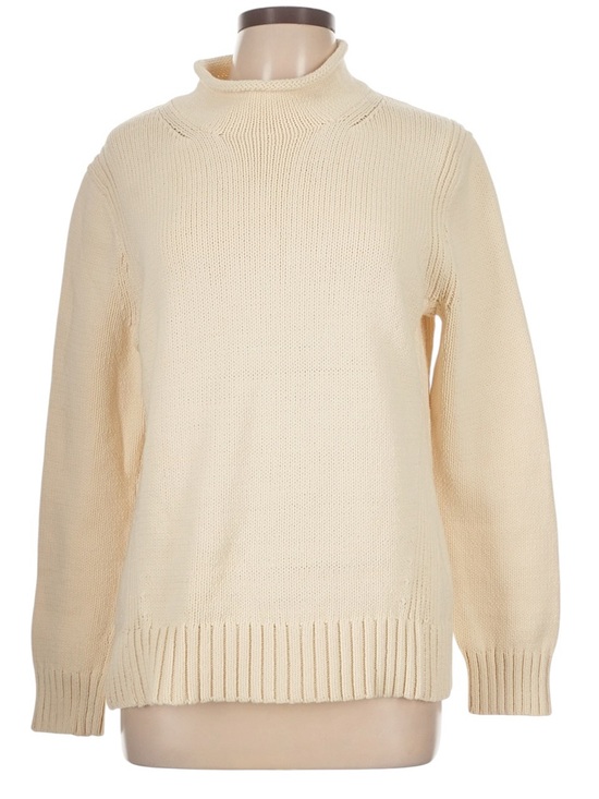 J. Crew Sweaters - J. Crew 1988 Rollneck Sweater Size Large Cream Nautical Fisherman Preppy